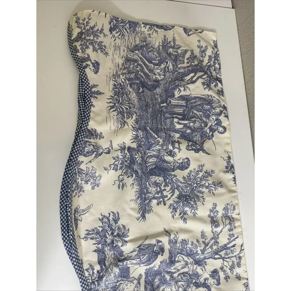 WAVERLY Valance Curtain Panel Blue Cream Toile 18